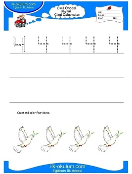 Çocuklar İçin Çizgi Çalışma Sayfaları 